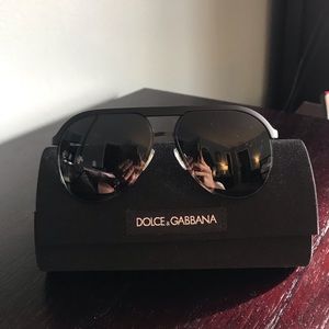 Dolce and gabbanna black sunglasses with case